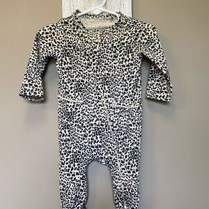 Jessica Simpson Leopard Baby Girl Footie 3-6 Month